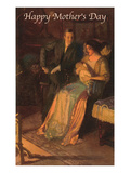 Happy Mothers Day  Victorian Family Scene