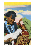 Navajo Mother  Baby and Lamb