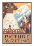 Picture Writing  Indian Drawing Pictographs on Tepee