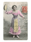 Wasp-Waisted Lady with Tambourine