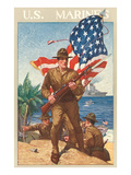 US Marines  On the Beach