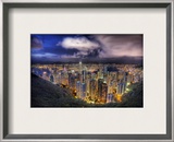 Hong Kong from the peak on a summer's night