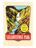 Waterfall  Yellowstone National Park  Montana