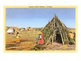 Apache Indians Building Wickiup