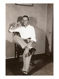 Photo of Guy on Chair with Drink