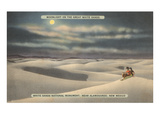 Moon over White Sands  New Mexico