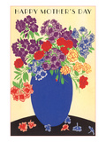 Bouquet in Blue Vase