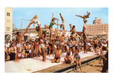 Venice Beach Acrobatics  Retro