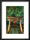 Hidden Temple in Bamboo at Night
