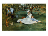 Monet Family In Garden