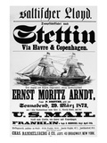 Steamship Poster  1873