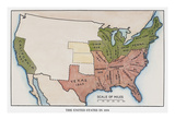United States Map  1854