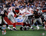 Eli Manning Super Bowl XLII Escaping Tackle w/ 