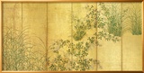 Japanese Autumn Grasses  Six-Fold Screen  Early Edo Period