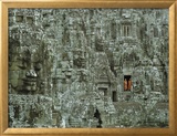 Buddhist Monks in a Doorway of the Ruins of the Bayon at Angkor