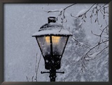 Lamp Post in the Evening Snow