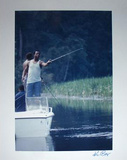 Ken Regan Signed Hank Aaron Fishing