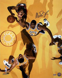 Magic Johnson Overhead View Yellow Floor