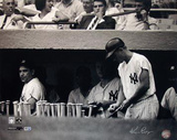 Ken Regan Signed Yogi Berra in Dugout w/ Roger Maris B&W
