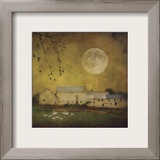 Sheep Under a Harvest Moon