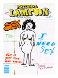 National Lampoon  July 1977 - Bathroom Wall  I need Sex