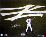 Derek Jeter 2003 WS On Deck w/ Yankee Logo (MLB Auth)