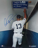 Alex Rodriguez Touching The Joe DiMaggio Quote In The Yankee Stadium Tunnel (MLB Auth)