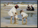 Children Playing at the Seashore