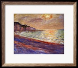 Beach at Pourville  Sunset  1882