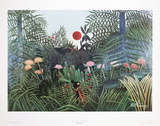 Jungle Scene with Setting Sun