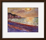 Beach at Pourville  Sunset  1882