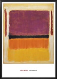 Untitled (Violet  Black  Orange  Yellow on White and Red)  1949