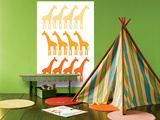 Orange Giraffe Family