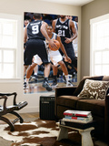 San Antonio Spurs v Minnesota Timberwolves: Wesley Johnson and Tony Parker
