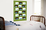 Green Elephant Pattern