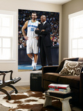 Cleveland Cavaliers v New Orleans Hornets: Peja Stojakovic and Byron Scott