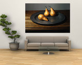 Still Life of Pears on Antique Pewter Plate
