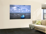 Fishing Boat on Caribbean Coast under Cloudy Sky