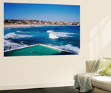 Overhead of Bondi Icebergs Pool and Bondi Beach