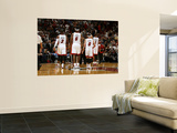 Orlando Magic v Miami Heat  Miami  FL - March 3: Dwyane Wade  LeBron James  Mike Bibby and Chris Bo