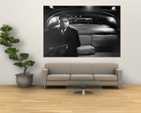 VP Richard Nixon Sitting Solemnly in Back Seat of Dimly Lit Limousine