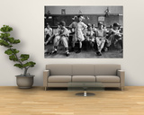 Boys Club Little League Baseball Players Putting on Their Uniforms Prior to Playing Game