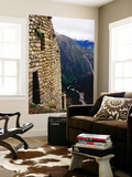 Stone Wall with Urubamba River Below