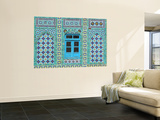 Intricate Tiling Round a Blue Window at the Shrine of Hazrat Ali