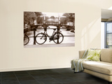 Bike on Bridge and Canal  Amsterdam  Holland