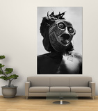 Bopende Tribesman of Western Congo Wearing Mask During Initiation of Boys Into Tribal Society