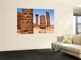 Ornate Columns in the Great Enclosure  Ancient Meroe Site  Musawarat North of Khartoum