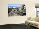 Hiker's Boot on Summit of Pico Ruivo Mountain