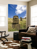 Moai Heads on Inner Crater Slopes of Rano Raraku