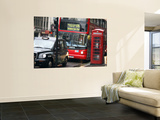 London Buses and Taxis in Heavy Traffic
